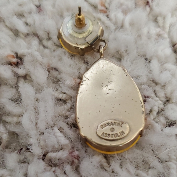 Roxanne Assoulin Yellow Crystal Earrings - Picture 2 of 2